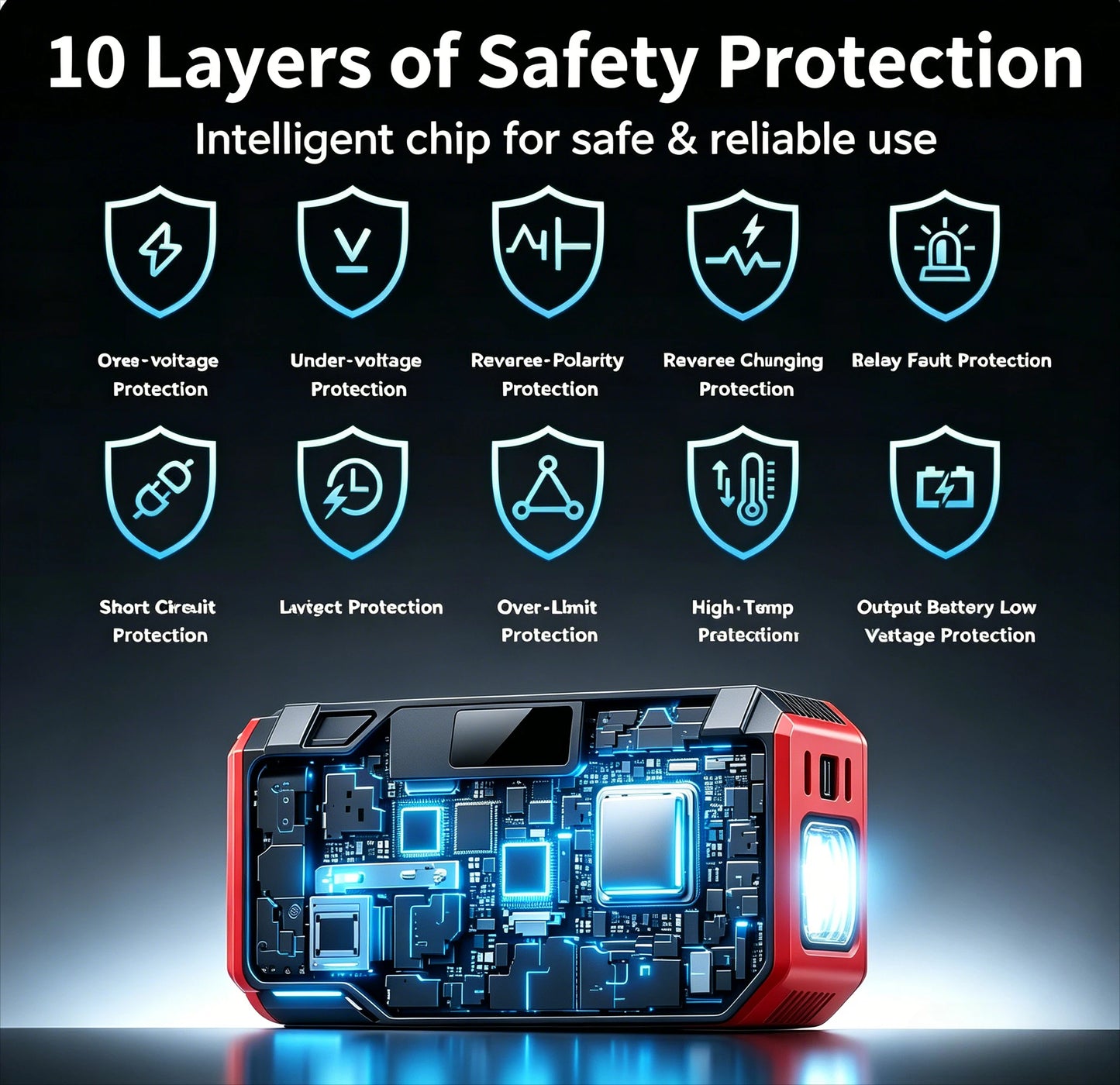 Dvizon Road Saver™ Portable Car Jump Starter & Power Bank